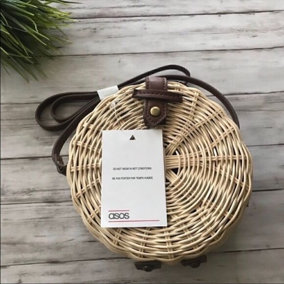 ASOS Handmade natural Straw Circle Bag. - Picture 2 of 7